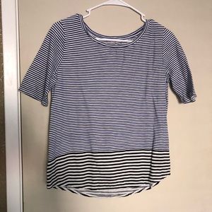 LOFT size S.  Striped Short-sleeve Tee
